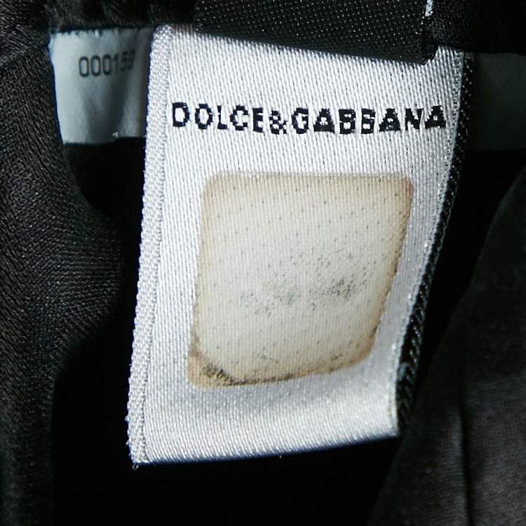 مملوكة مسبقًا Dolce & Gabbana Black Crepe Pleated Mini Skirt L