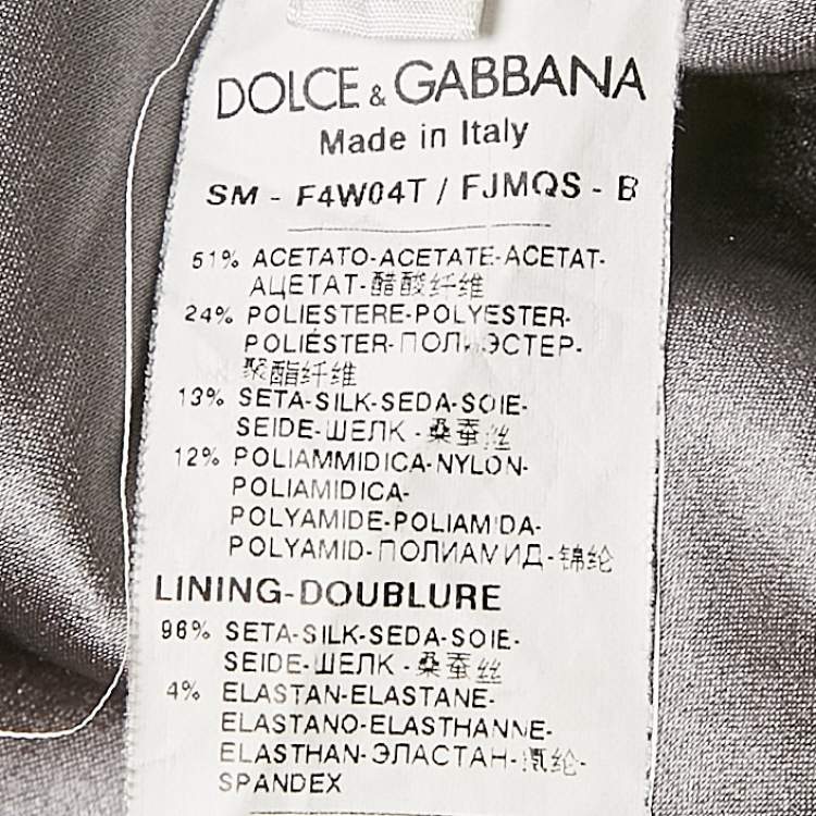 Pre Owned Dolce & Gabbana Metallic Jacquard Flared Mini Skirt M