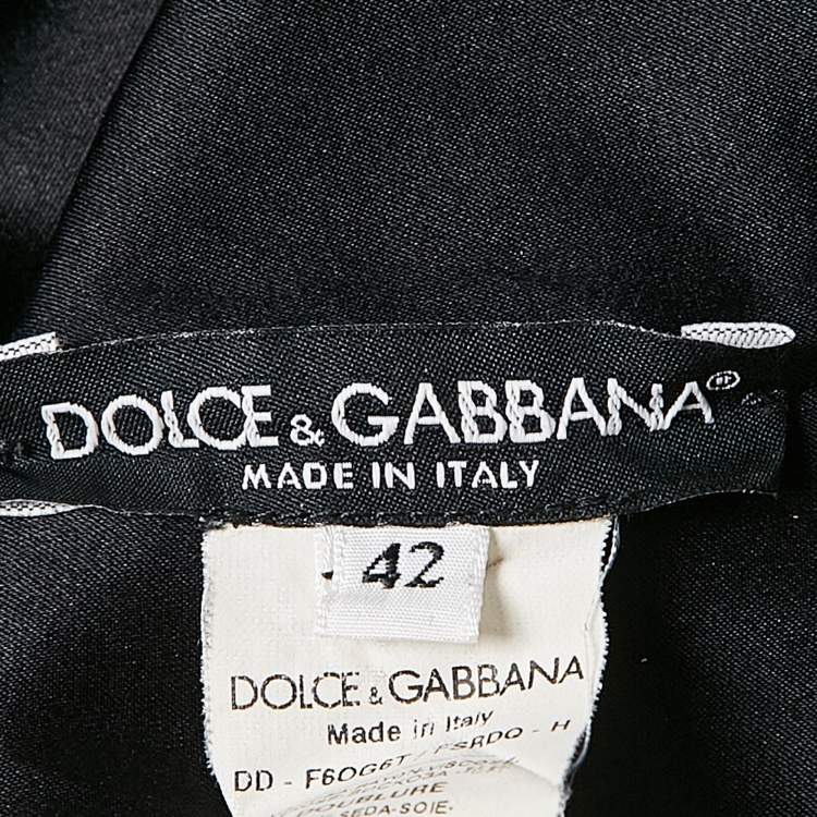Pre Owned Dolce & Gabbana Multicolor Printed Crepe Mini Dress M