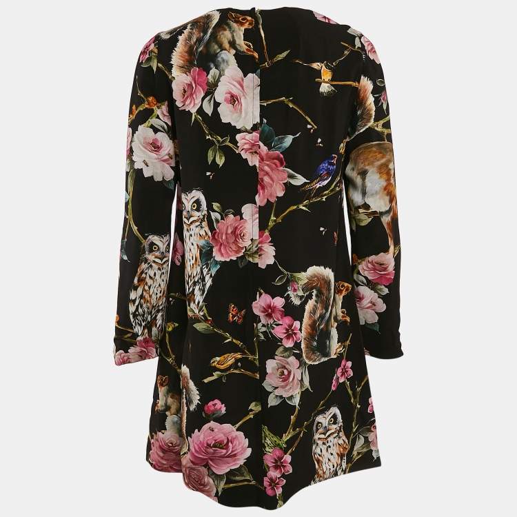 Pre Owned Dolce & Gabbana Multicolor Printed Crepe Mini Dress M