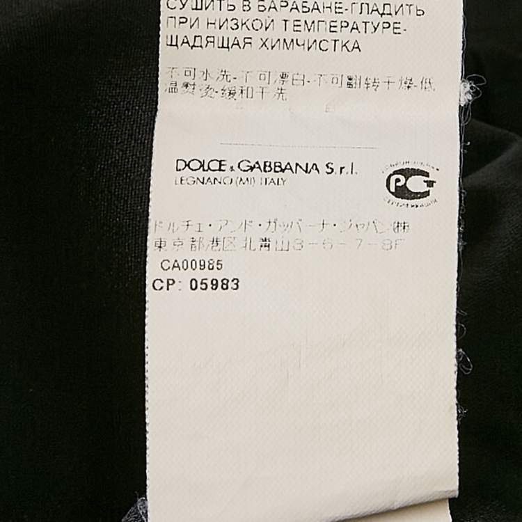 Pre Owned Dolce & Gabbana Black Flowers Print Silk Ruched Midi Dress L