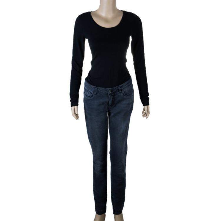 Pre Owned Dolce & Gabbana Charcoal Grey Denim Jeans M