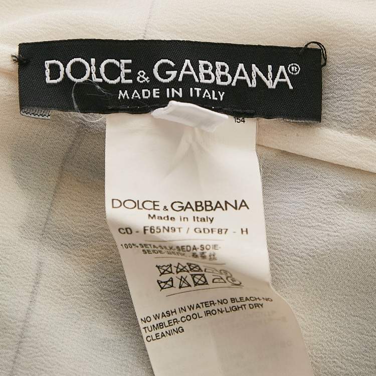 Pre Owned Dolce & Gabbana Multicolor Printed Silk Belted Midi Dress M