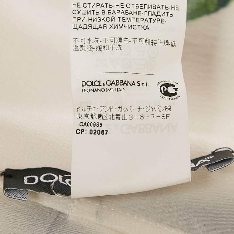 Pre Owned Dolce & Gabbana Multicolor Printed Silk Belted Midi Dress M