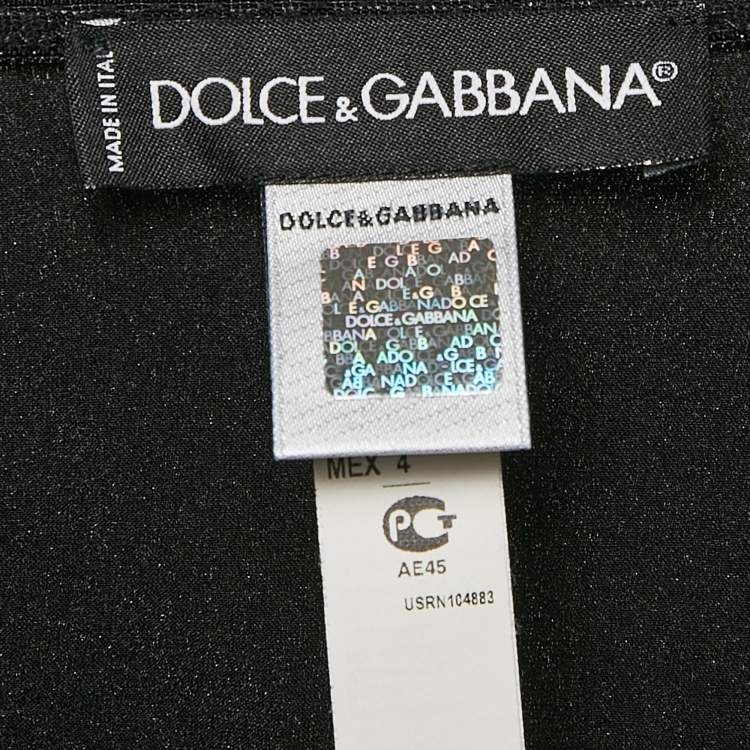 Pre Owned Dolce & Gabbana Black Silk Satin Lace Trimmed Camisole L
