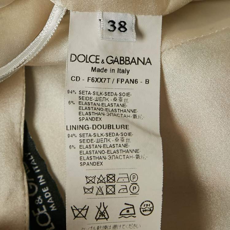 Pre Owned Dolce & Gabbana Multicolor Printed Silk Sleeveless Midi Dress S