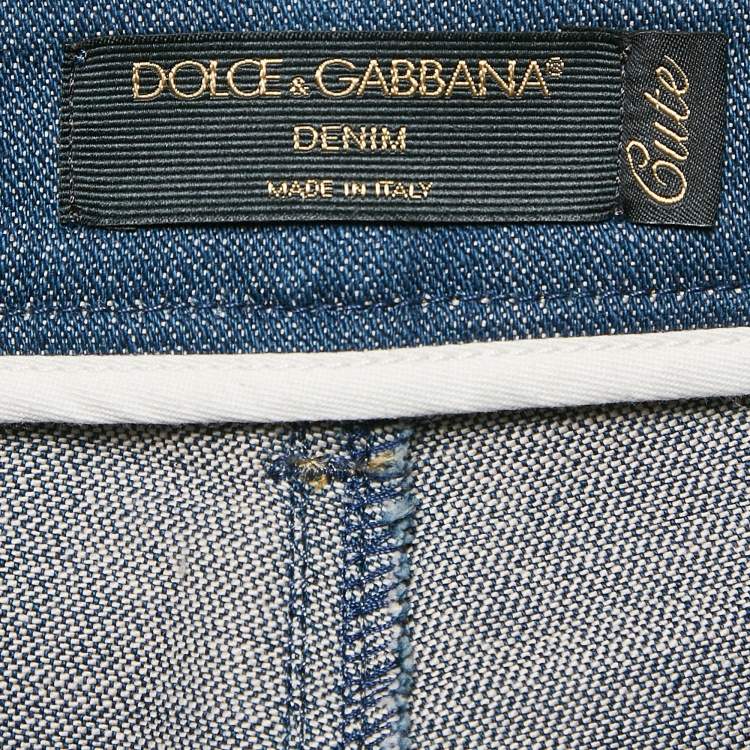 Pre Owned Dolce & Gabbana Blue Denim Cute Jeans XS Waist 27"