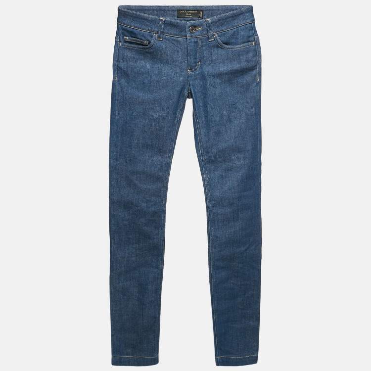 Pre Owned Dolce & Gabbana Blue Denim Cute Jeans XS Waist 27"
