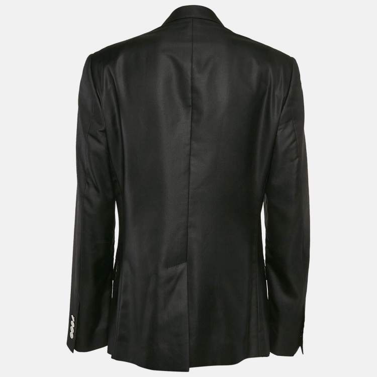 Pre Owned Dolce & Gabbana Black Silk Single Breasted Blazer L