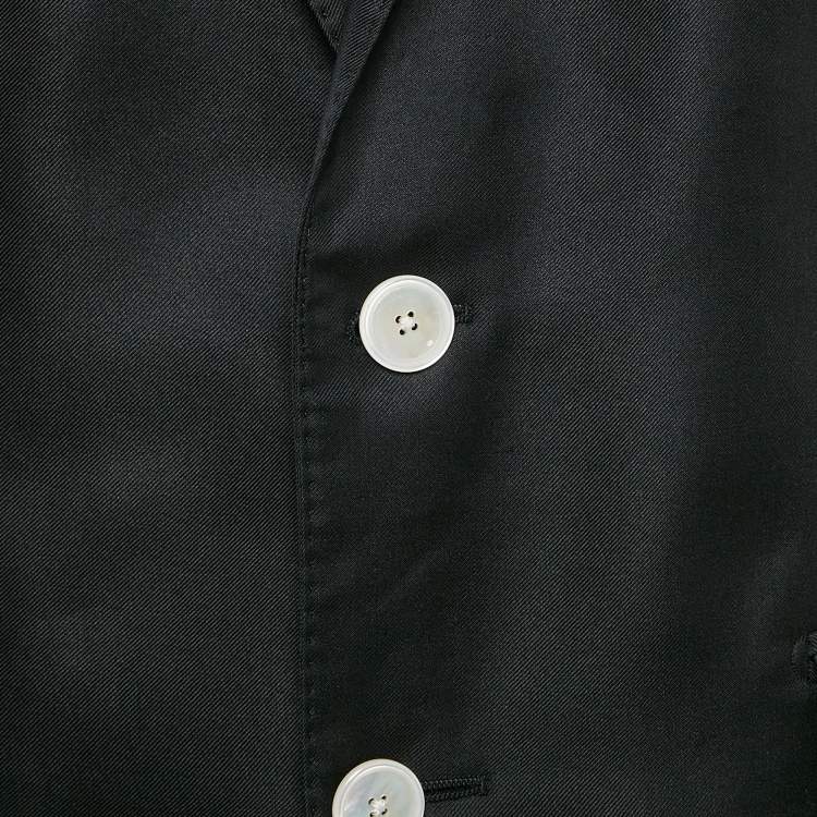 Pre Owned Dolce & Gabbana Black Silk Single Breasted Blazer L