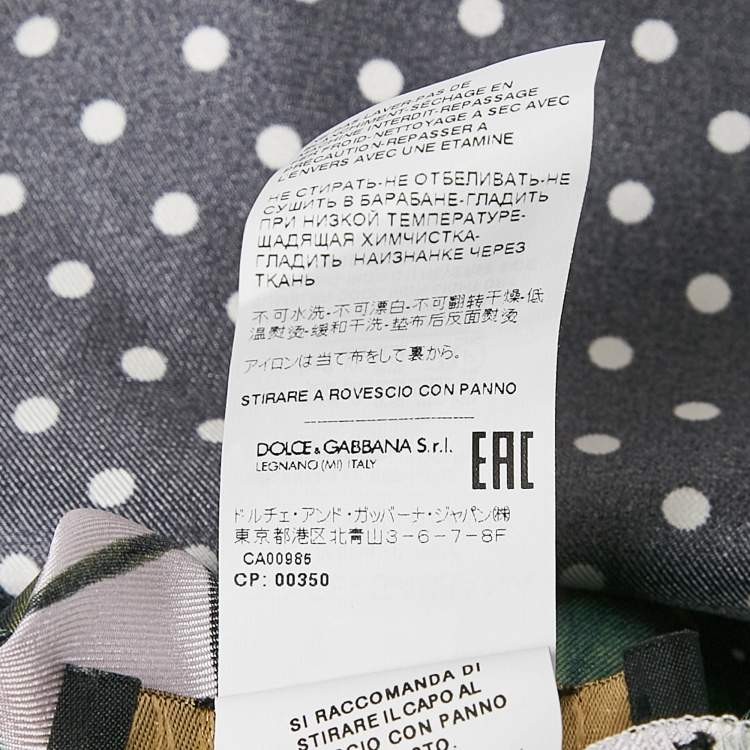 Pre Owned Dolce & Gabbana Silk Multicolor Floral Print Shirt M