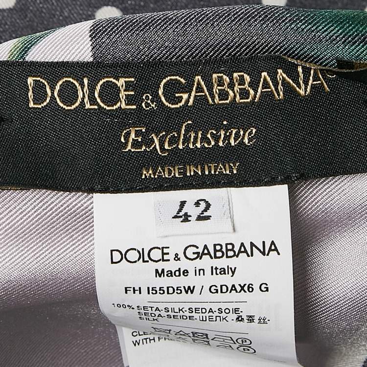 Pre Owned Dolce & Gabbana Silk Multicolor Floral Print Shirt M