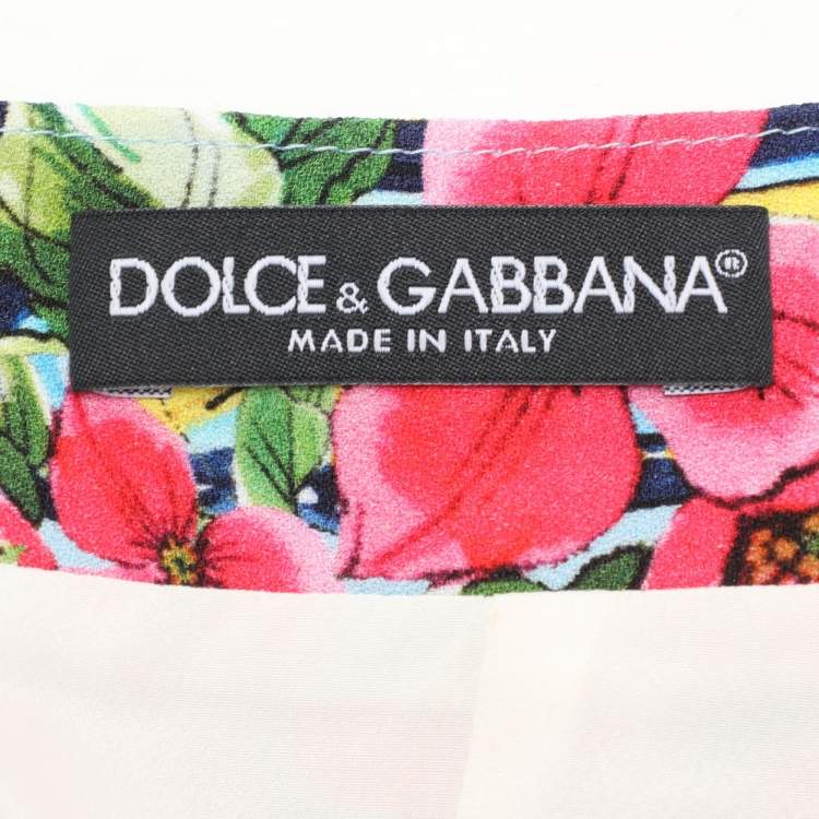 مملوكة مسبقًا Dolce & Gabbana Multicolor Floral Print Viscose Midi Skirt L