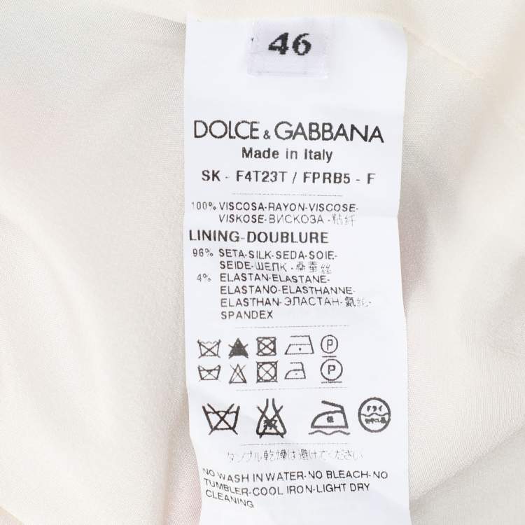 مملوكة مسبقًا Dolce & Gabbana Multicolor Floral Print Viscose Midi Skirt L