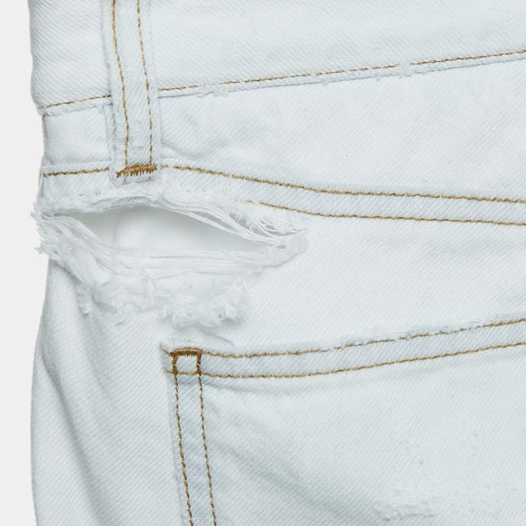 مملوكة مسبقًا Dolce & Gabbana Light Blue Distressed Denim Jeans S Waist 29"