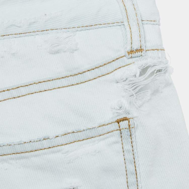 مملوكة مسبقًا Dolce & Gabbana Light Blue Distressed Denim Jeans S Waist 29"