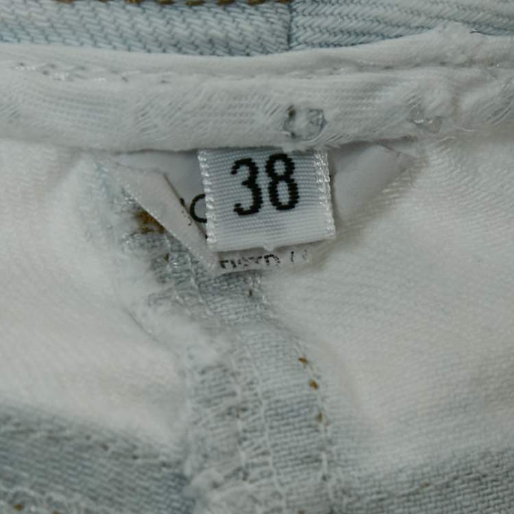 مملوكة مسبقًا Dolce & Gabbana Light Blue Distressed Denim Jeans S Waist 29"