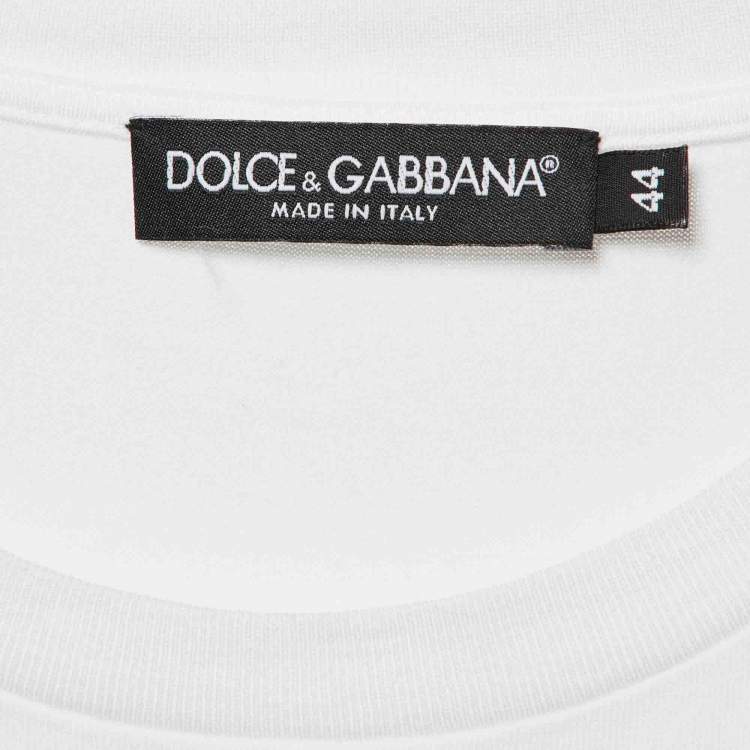 Pre Owned Dolce & Gabbana Monochrome Cotton Lace Trim Tunic M