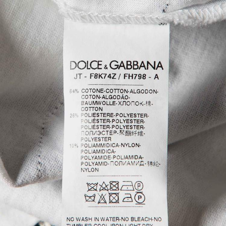 Pre Owned Dolce & Gabbana Monochrome Cotton Lace Trim Tunic M