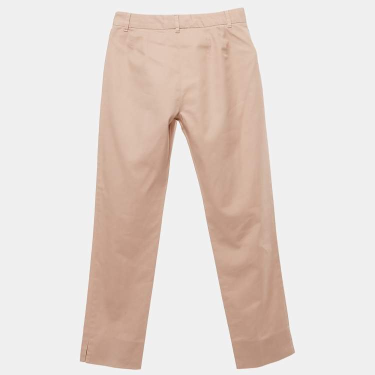Pre Owned Dolce & Gabbana Pink Gabardine Skinny Trousers XS
