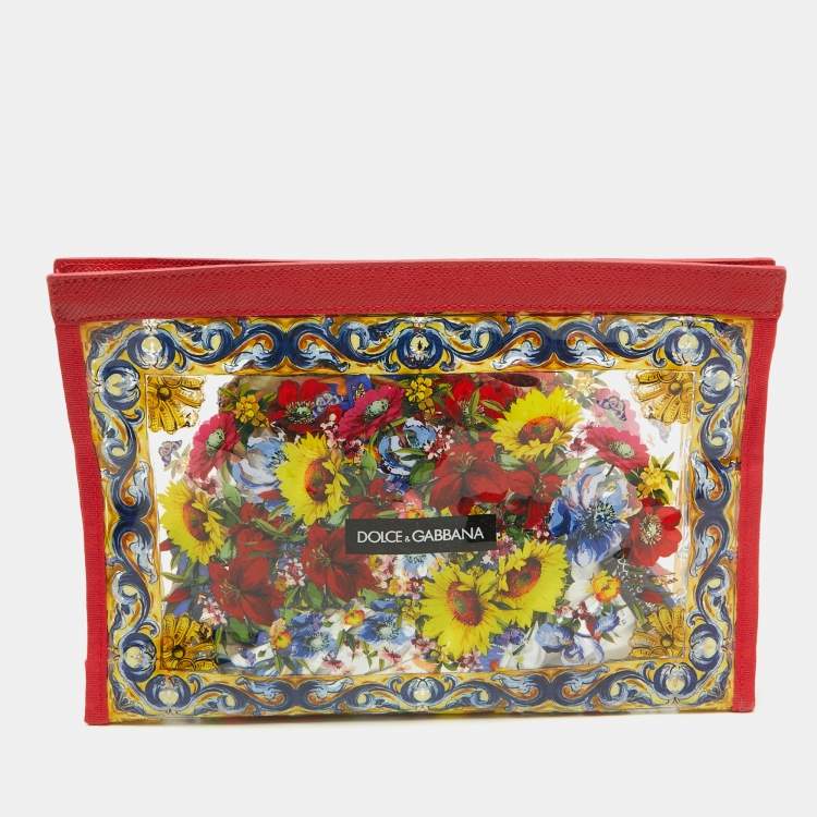 Pre Owned Dolce & Gabbana Beachwear Blue Majolica Print Jersey Bikini Set S 