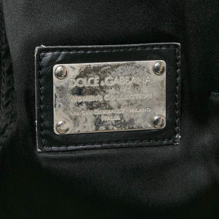 Pre Owned Dolce & Gabbana Black Satin Skinny Formal Trousers XS