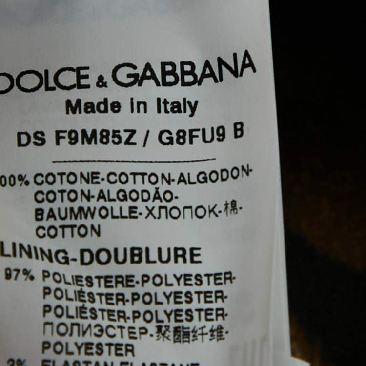Pre Owned Dolce & Gabbana Blue Rhinestone Detail Denim Button Front Jacket S