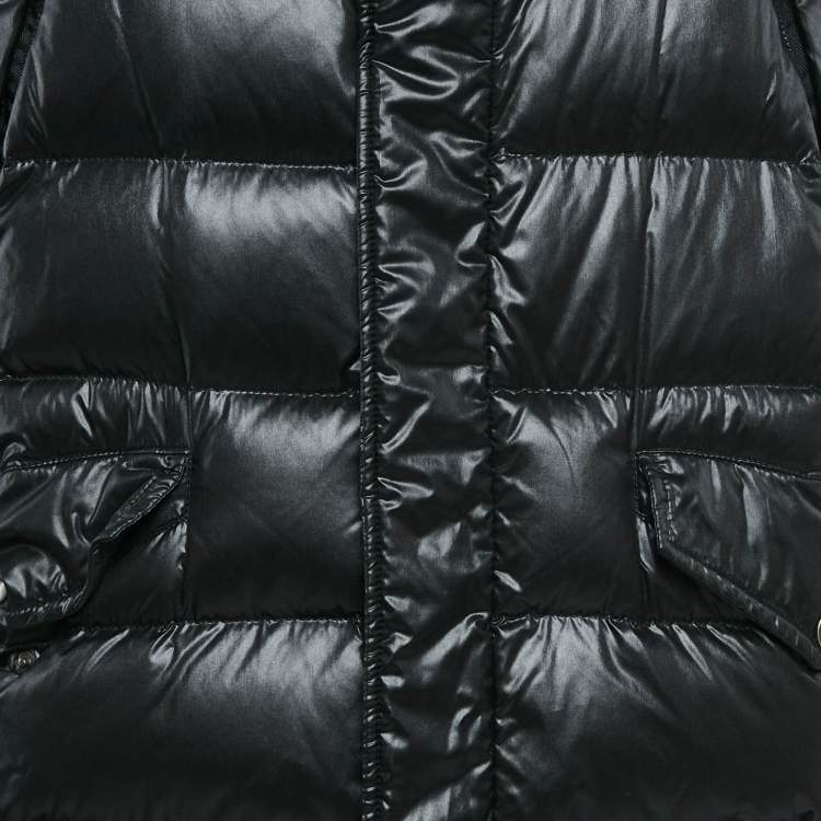 Pre Owned Dolce & Gabbana Black Nylon Zip-Up Quilted Down Jacket L