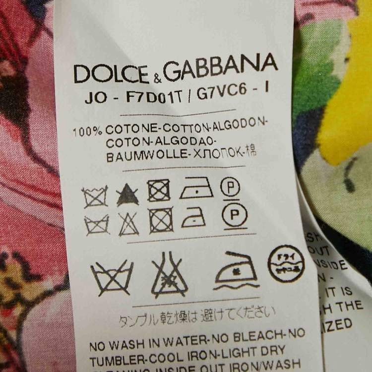 Pre Owned Dolce & Gabbana Multicolor Printed Cotton Top L