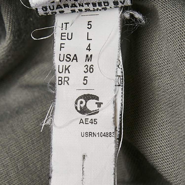 Pre Owned Dolce & Gabbana Underwear Grey Cotton V Neck Short Sleeve T-Shirt L