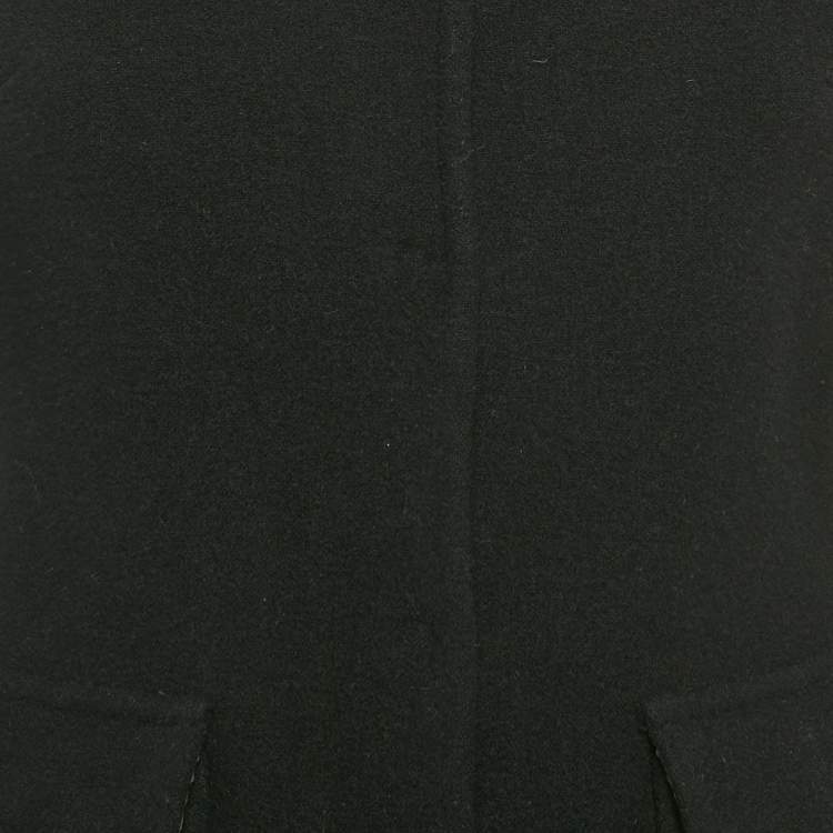Pre Owned Dolce & Gabbana Vintage Black Felt Wool Jacket M 