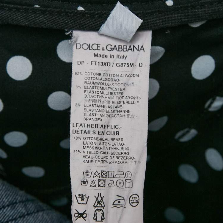 Pre Owned Dolce & Gabbana Navy Blue Denim Kate Jeans M