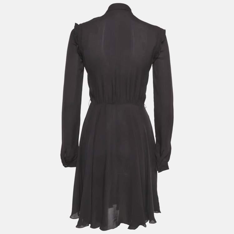 Pre Owned Dolce & Gabbana Purple Embellished Silk Mini Dress S