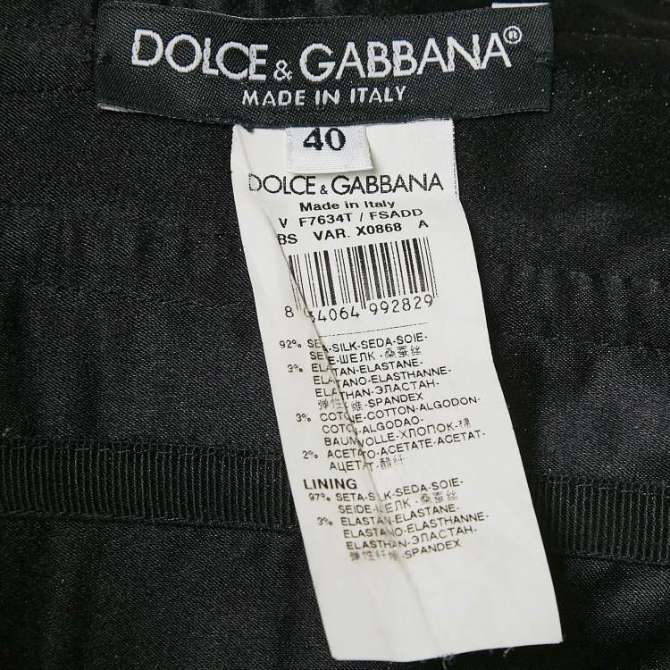 Pre Owned Dolce & Gabbana Green Leopard Print Satin Corset Top S