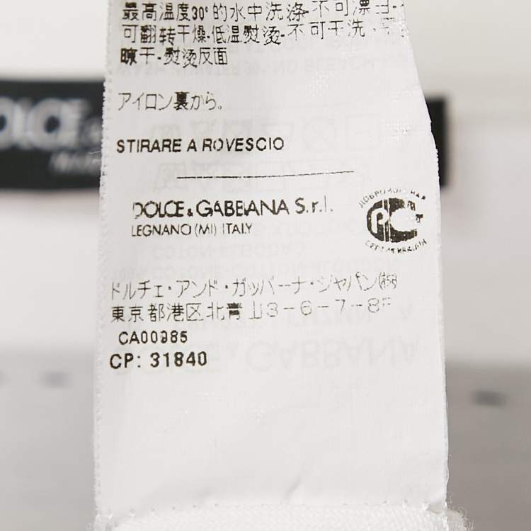 Pre Owned Dolce & Gabbana White Cotton L'Amore E Bellezza Printed Tank Top S 