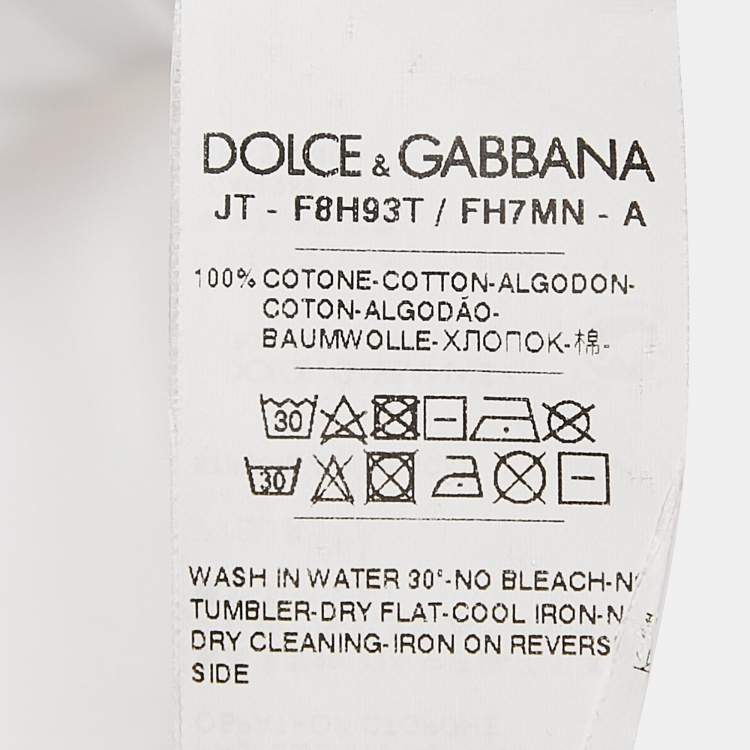 Pre Owned Dolce & Gabbana White Cotton L'Amore E Bellezza Printed Tank Top S 