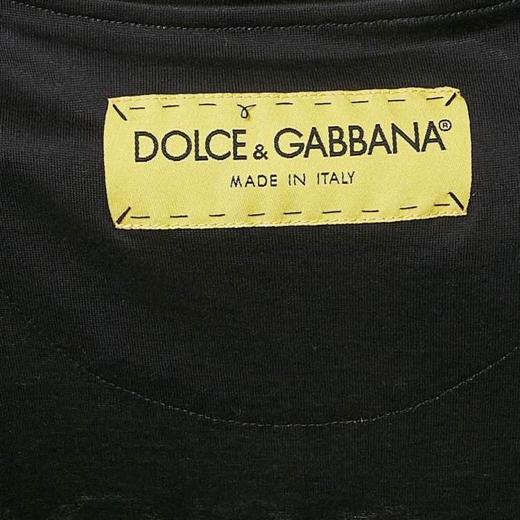 Pre Owned Dolce & Gabbana Black DGCOOL Print Jersey Sleeveless T-Shirt S
