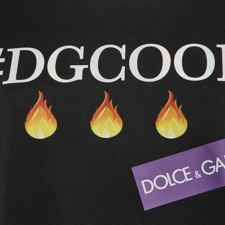 Pre Owned Dolce & Gabbana Black DGCOOL Print Jersey Sleeveless T-Shirt S