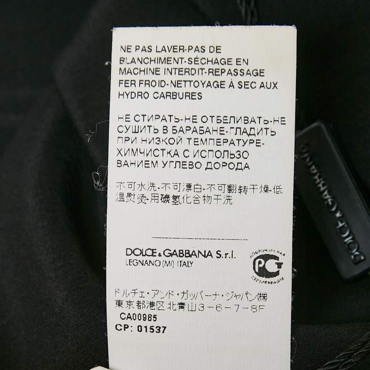 Pre Owned Dolce & Gabbana Black DG Family Applique Silk Sleeveless Top M