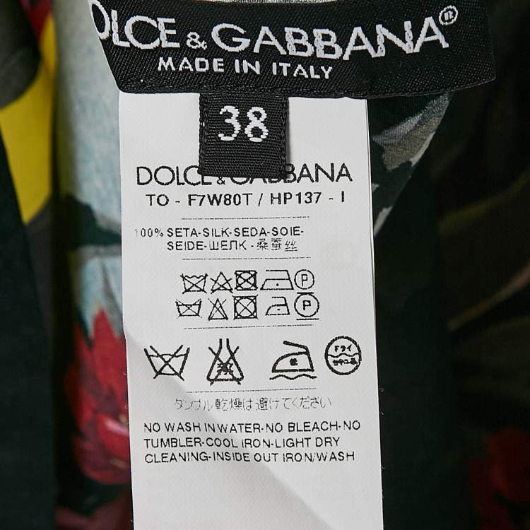 Pre Owned Dolce & Gabbana Multicolor Capri Print Silk Top S