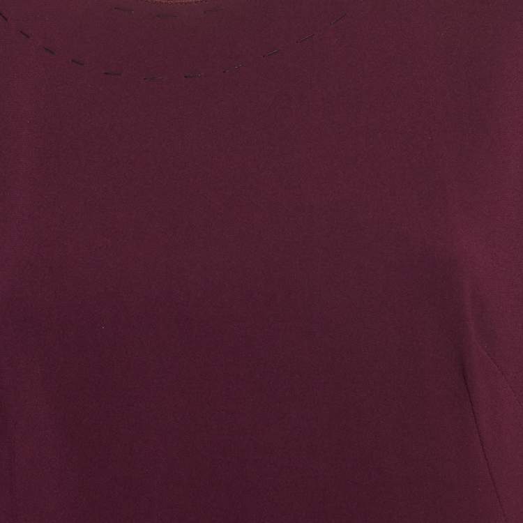 Pre Owned Dolce & Gabbana Purple Crepe Midi Dress L