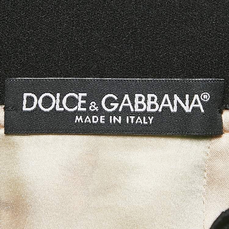 Pre Owned Dolce & Gabbana Blue Floral Print Silk Flounce Midi Skirt L