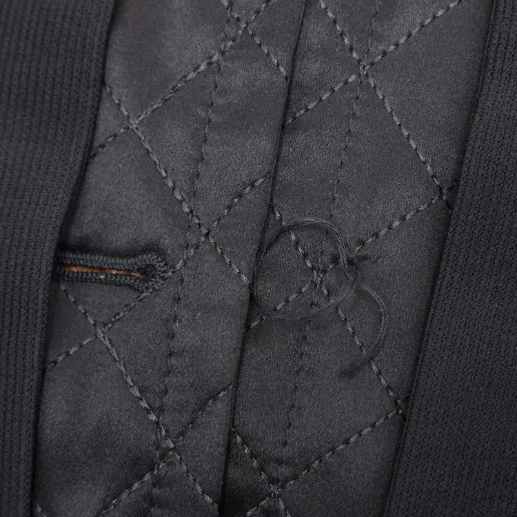 Pre Owned Dolce & Gabbana Black Wool Fur Jacket M