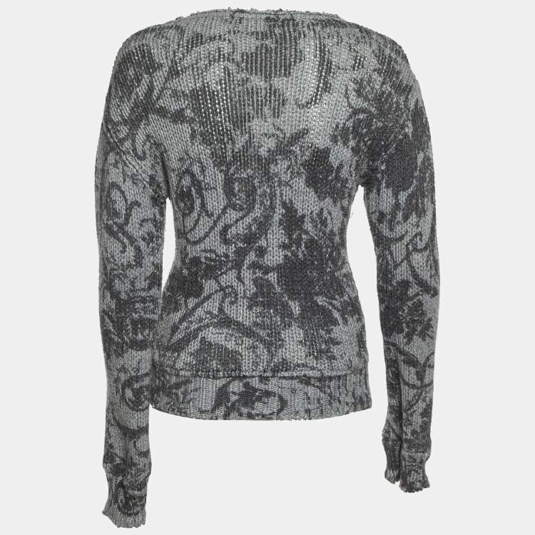 Pre Owned Dolce & Gabbana Grey Knit Round Neck Jumper XL
