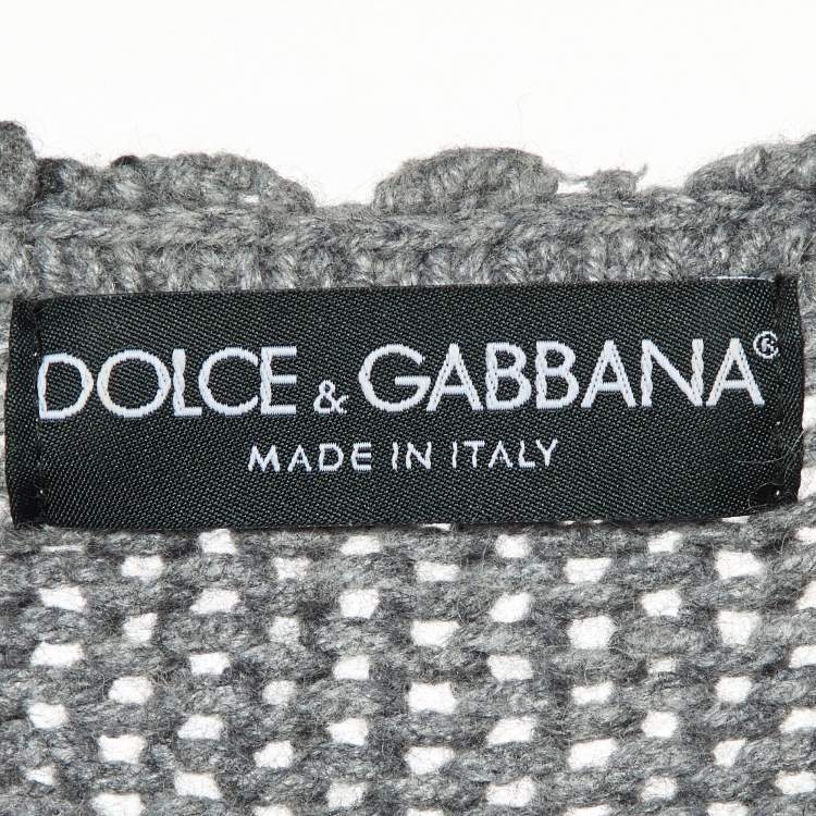Pre Owned Dolce & Gabbana Grey Knit Round Neck Jumper XL