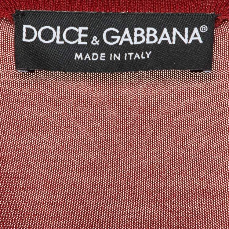 Pre Owned Dolce & Gabbana Multicolor DG Logo Polyester Sweater M