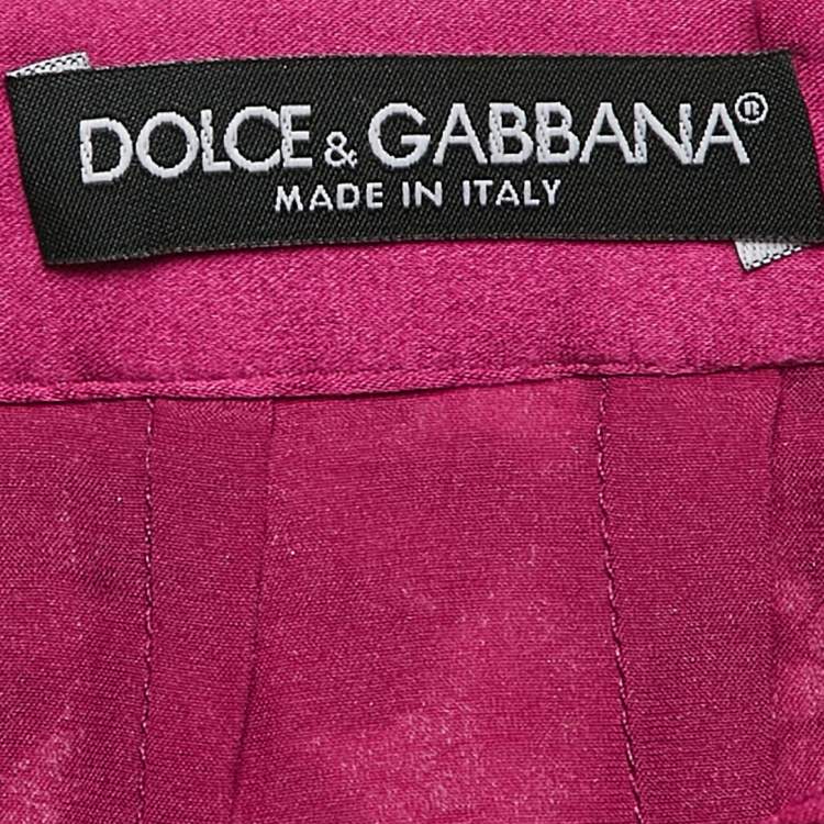 Pre Owned Dolce & Gabbana Pink Lace Mini Skirt M