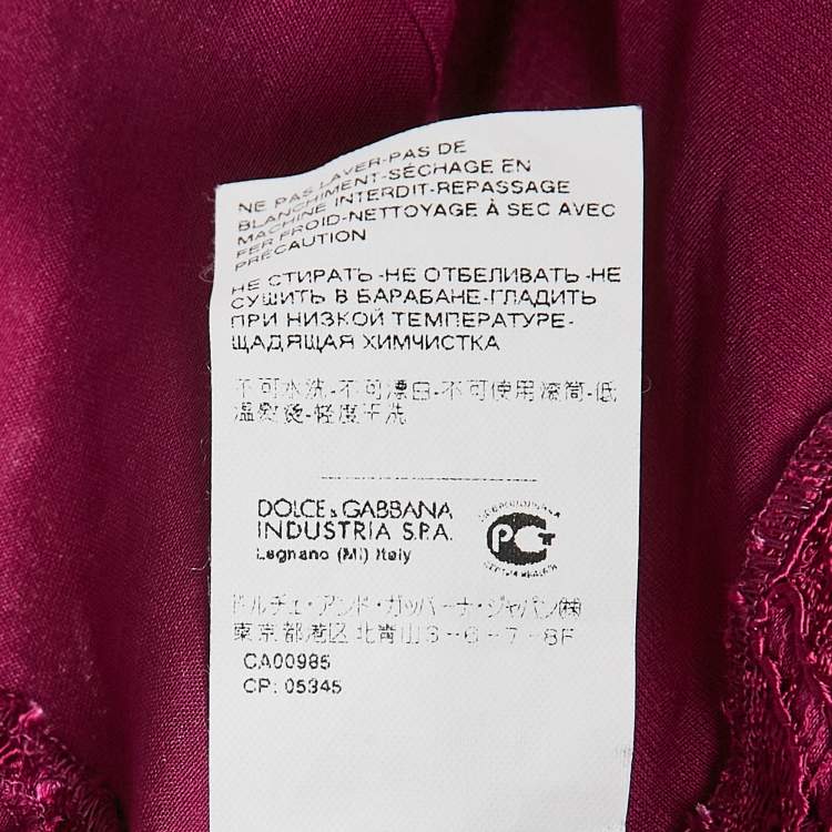 Pre Owned Dolce & Gabbana Pink Lace Mini Skirt M