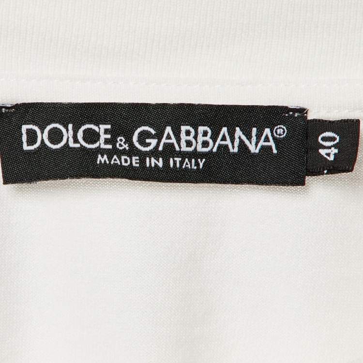 Pre Owned Dolce & Gabbana Pale Pink Logo Detail Cotton Crop Top S