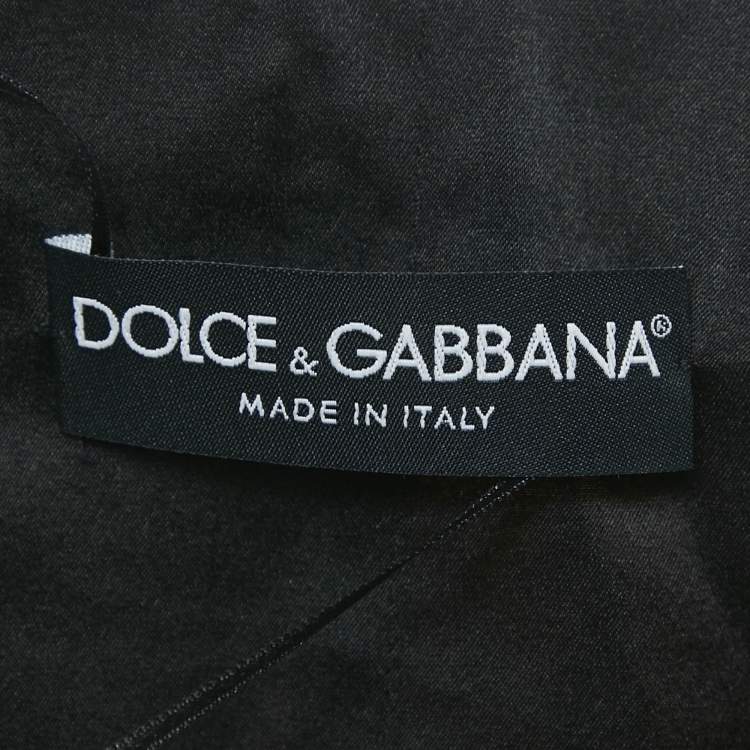 Pre Owned Dolce & Gabbana Black Floral Print Jacquard Bolero Jacket S